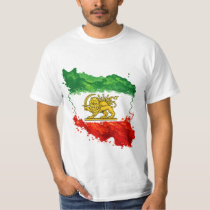 Iran Lion & Sun T-Shirt   Persian Shir o Khorshid