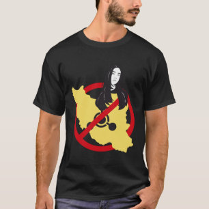 Iran Map as young Iranian school girl stop chemica T-Shirt
