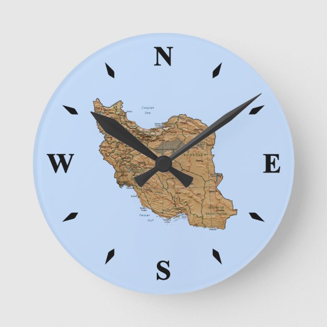 Iran Map Clock (Front)