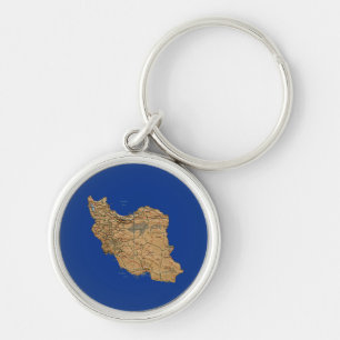 Iran Map Keychain