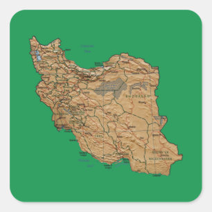 Iran Map Sticker