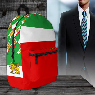 Iran, Persian Lion backpack, Flag, Shah of Iran Printed Backpack