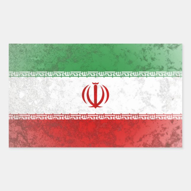 Iran Rectangular Sticker (Front)