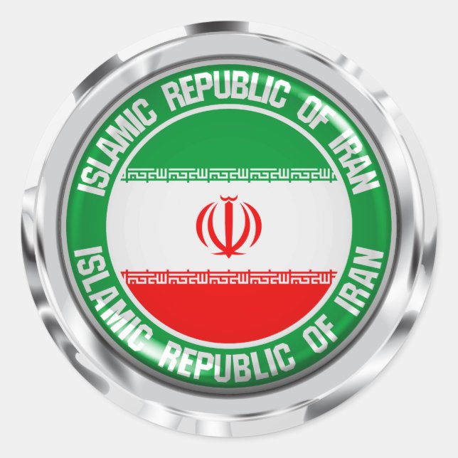 Iran Round Emblem Classic Round Sticker (Front)