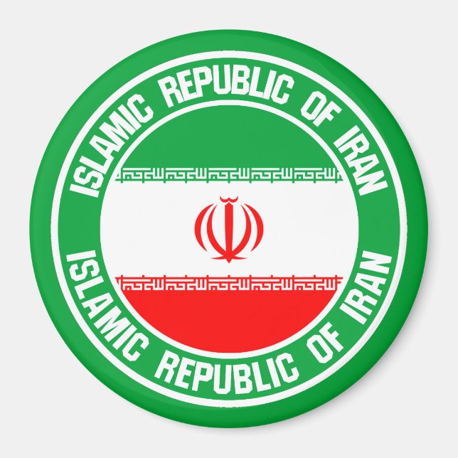 Iran Round Emblem Magnet (Front)