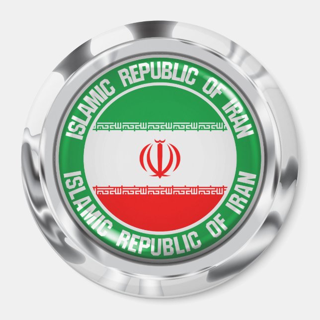 Iran Round Emblem Magnet (Front)