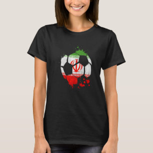 Iran Soccer Graphic Iran Flag Football Sports T-Shirt