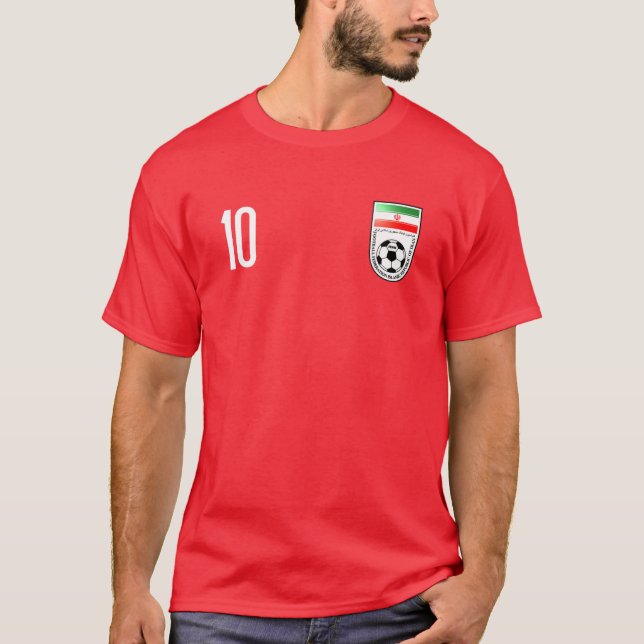 Iran Soccer Jersey 2022 Iranian Flag Football Team T-Shirt (Front)