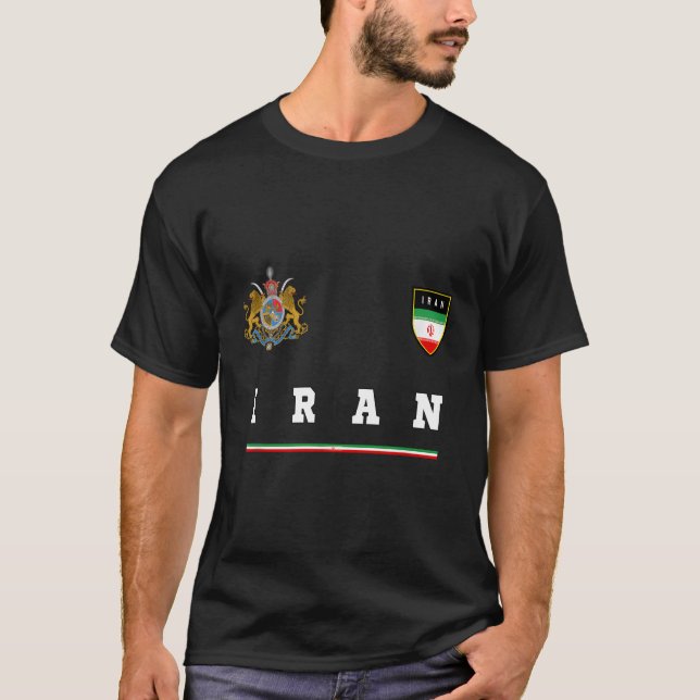 Iran Sport Soccer Jersey Iranian Flag Football T-Shirt (Front)