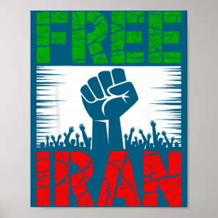 Iran Symbol Flag Heartbeat Freedom Illustration Poster