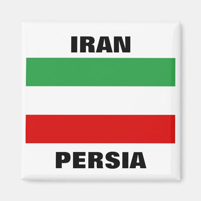 Iran Tricolor "IRAN" & "PERSIA" Magnet (Front)