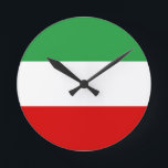 Iran Tricolor Round Clock<br><div class="desc">Iran Tricolor Round Clock</div>