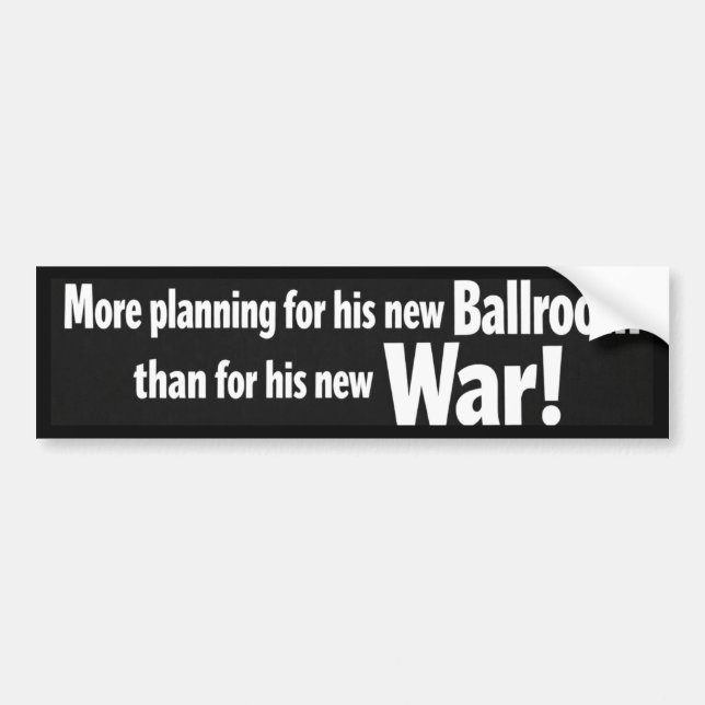 Iran War - Trump Bumper Sticker (Front)