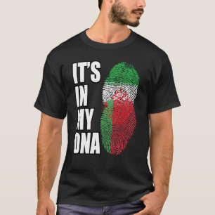 Iranian And Belarusian Mix DNA Flag Heritage T-Shirt