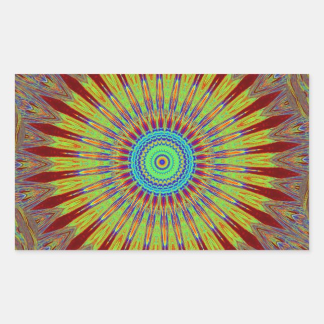 Iranian carpet  African ethnic tribal pattern Rectangular Sticker (Front)