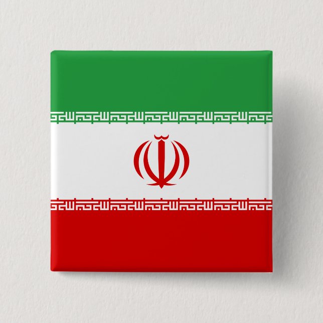 Iranian Flag (Iran) (Persian) 15 Cm Square Badge (Front)