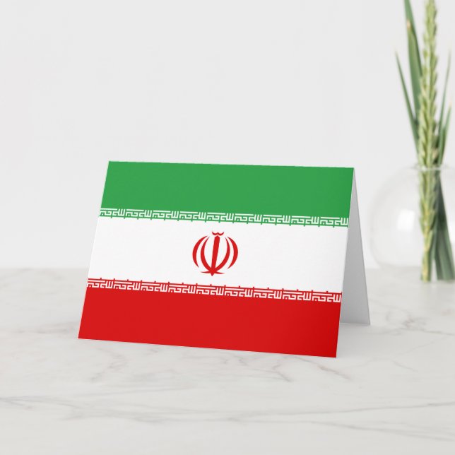 Iranian Flag (Iran) (Persian) Card (Front)