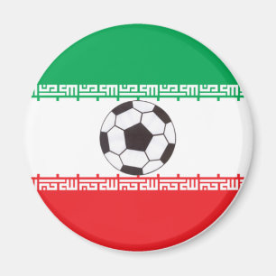 Iranian Flag with soccer ball magnet