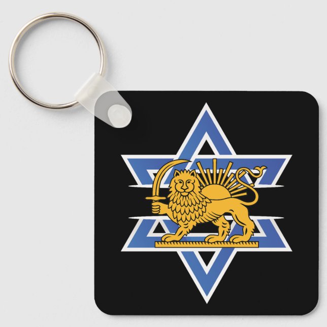 Iranian Stands with Israel Key Ring (Front)