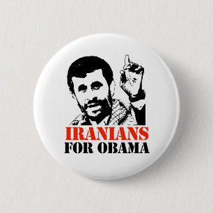 IRANIANS FOR OBAMA 6 CM ROUND BADGE