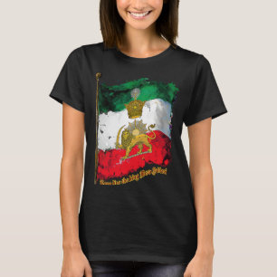 Irans Flag with Pahlavi Crown shir va khorshyid T-Shirt