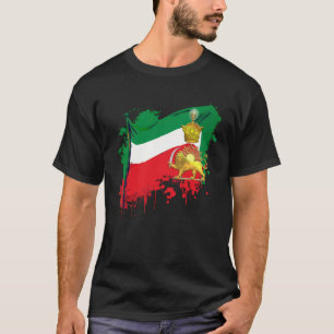 Irans Flag with Pahlavi Crown shir va khorshyid T-Shirt