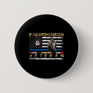 Iraq Afghanistan Veteran Vintage Flag Patriotic Me 6 Cm Round Badge