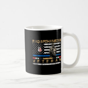 Iraq Afghanistan Veteran Vintage Flag Patriotic Me Coffee Mug
