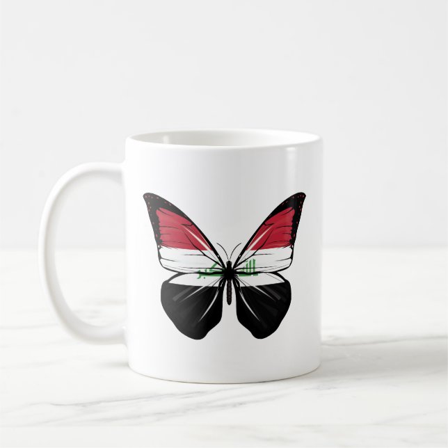 Iraq Butterfly Flag Coffee Mug (Left)
