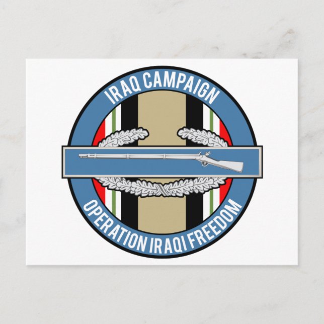 Iraq Campaign CIB Postcard (Front)