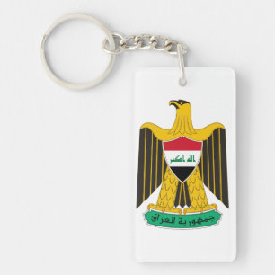 Iraq country coat arms symbol emblem flag eagle key ring