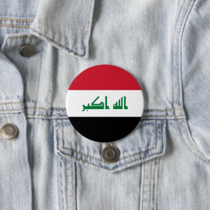 Iraq flag 7.5 cm round badge