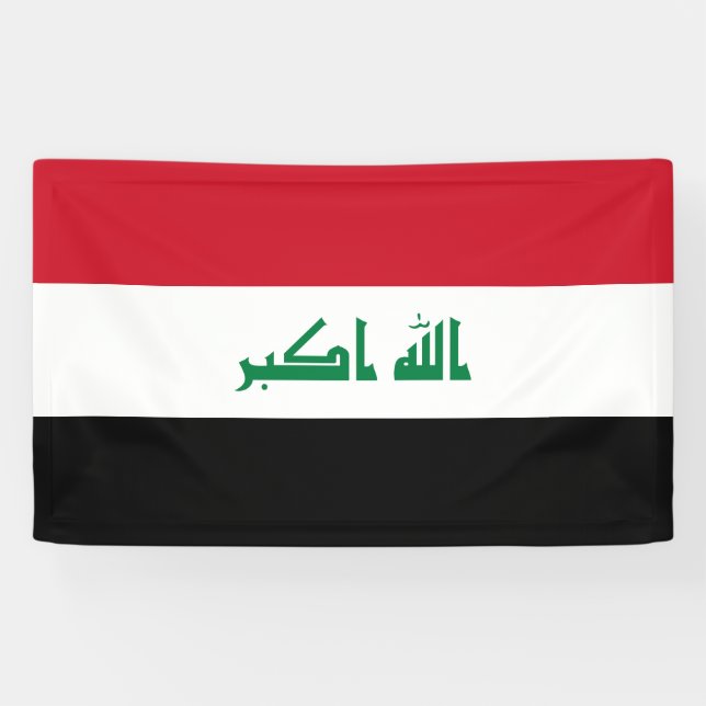 Iraq Flag Banner (Horizontal)