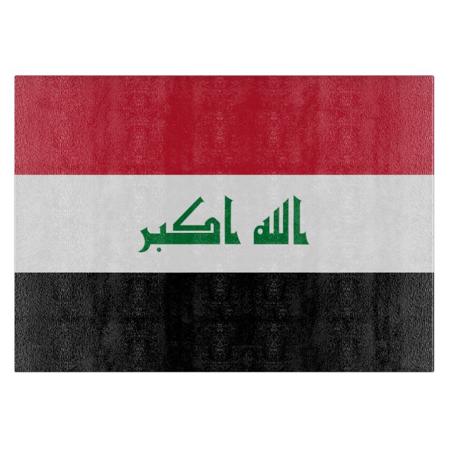 Iraq flag cutting board (Front)
