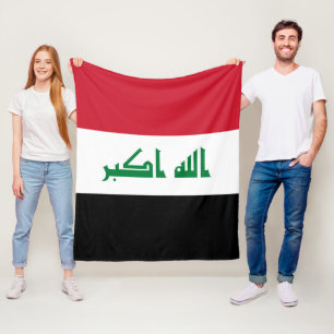 Iraq flag fleece blanket
