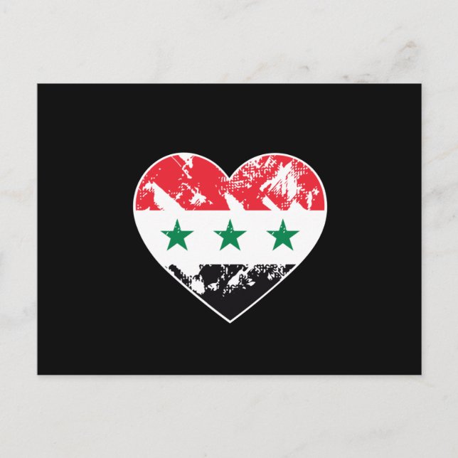 Iraq flag heart postcard (Front)
