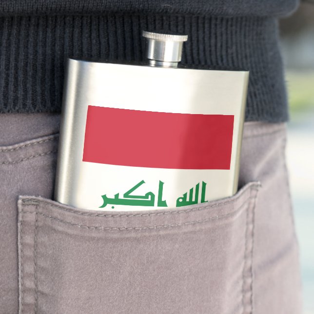 Iraq flag hip flask (In Situ)