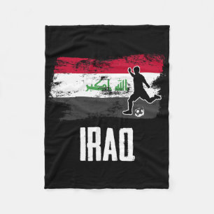 Iraq Flag Jersey Iraqi Soccer Team Iraqi _1 Fleece Blanket