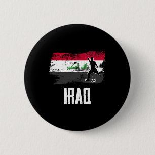 Iraq Flag Jersey Iraqi Soccer Team Iraqi 6 Cm Round Badge