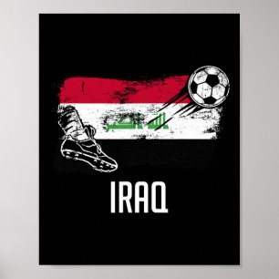 Iraq Flag Jersey Iraqi Soccer Team Iraqi Poster