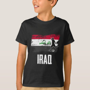 Iraq Flag Jersey Iraqi Soccer Team Iraqi  T-Shirt