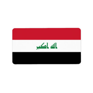 Iraq flag label
