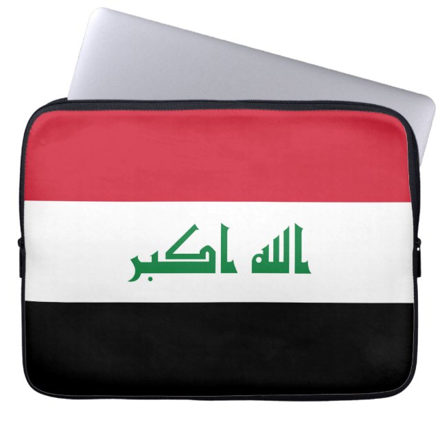 Iraq flag laptop sleeve (Front)