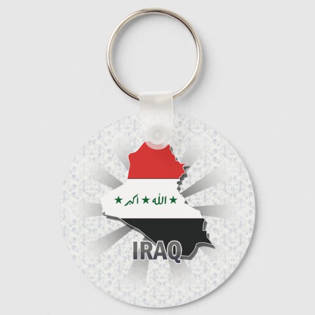Iraq Flag Map 2.0 Key Ring (Front)