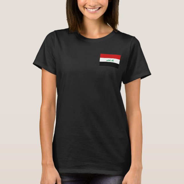Iraq Flag + Map T-Shirt (Front)