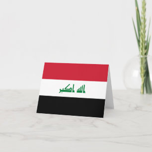 Iraq flag note card