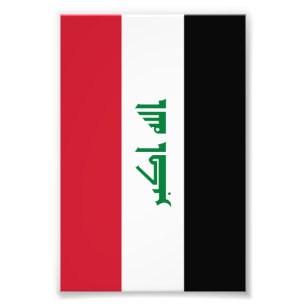 Iraq flag photo print