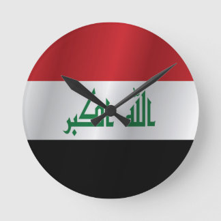 Iraq flag round clock