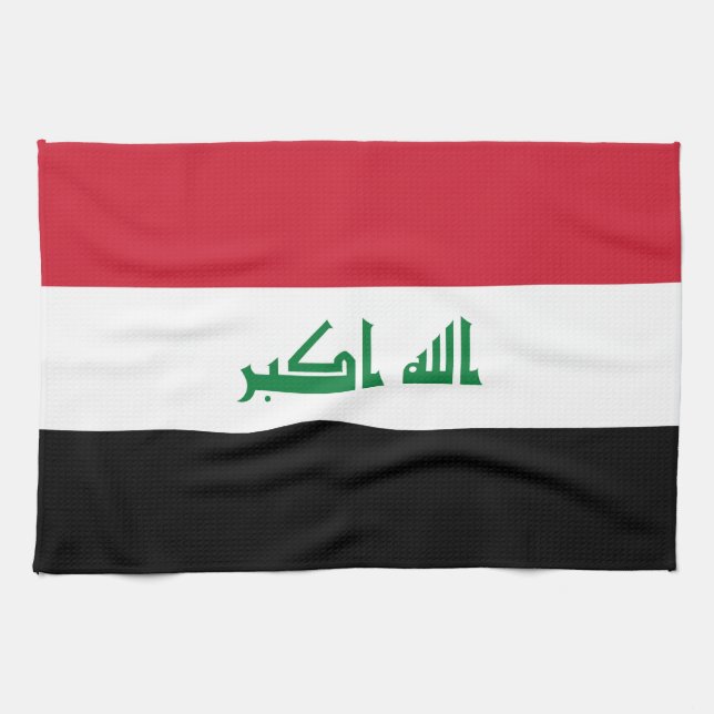 Iraq flag tea towel (Horizontal)