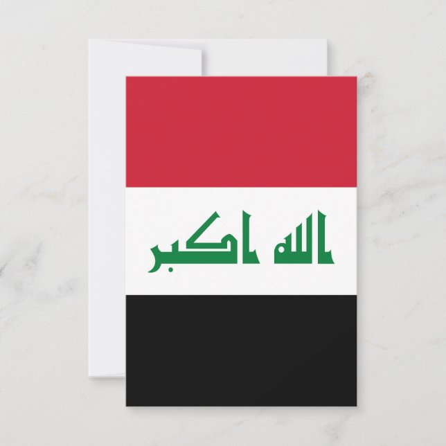 Iraq flag thank you card (Front)